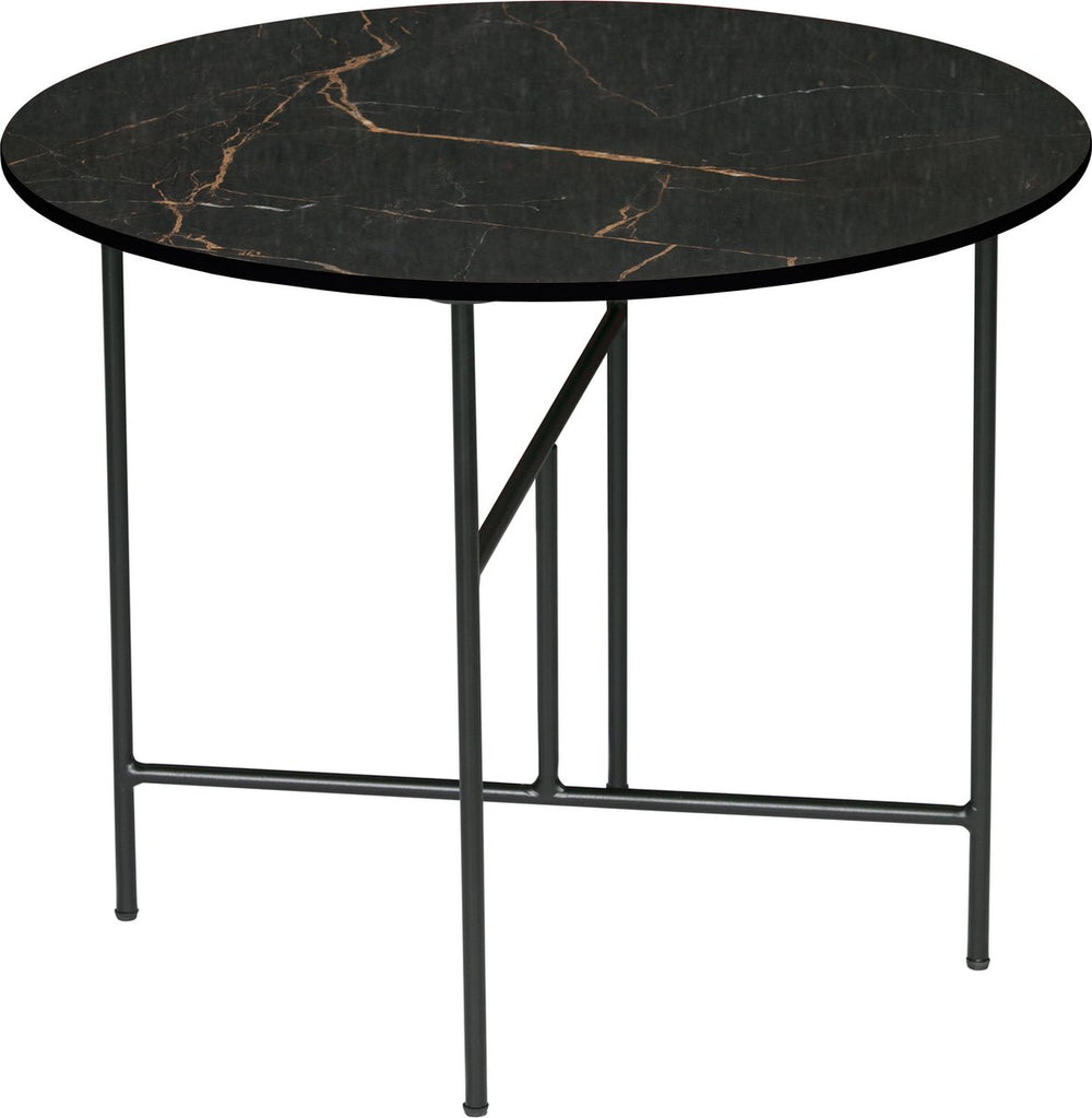 Woood vida bijzettafel - porselein metaal - zwart - 48x60x60