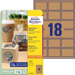 Labels avery l7110-25 62 x 42 mm