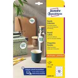 Labels avery l3416-10 150 labels ø60 mm