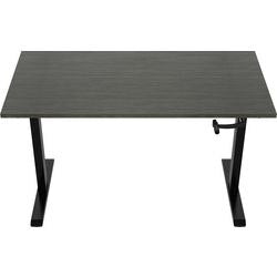 Zit-sta-bureau euroseats crank burslibl140log donkergrijs, zwart eiken metaal