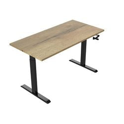 Zit-sta-bureau euroseats crank burslibl180nat bruin, zwart eiken metaal