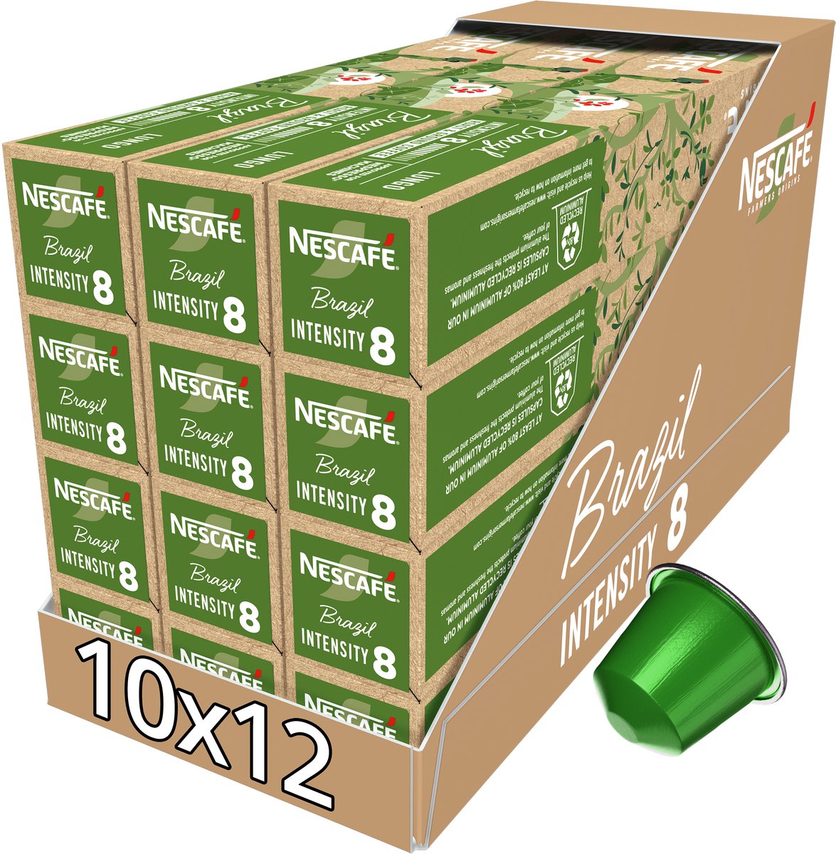 Nescafé farmers origins brazil nespresso compatible capsules - 10 koffiecups x 12 doosjes