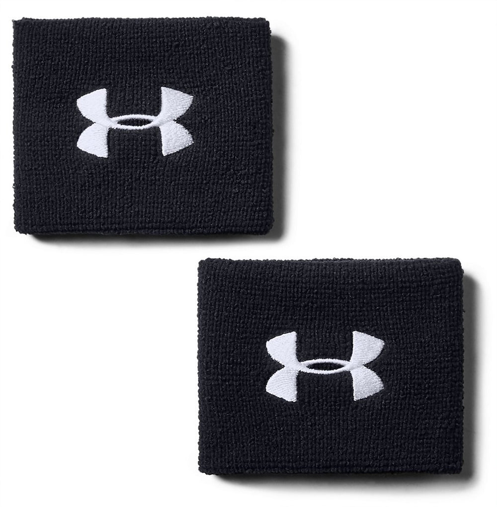 Under armour performance wb-blk heren zweetband - zwart - wit