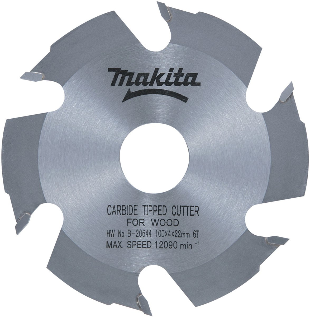 Makita toebehoren - freesschijf voor hout, 100x22,2 mm, 6 tanden b-20644