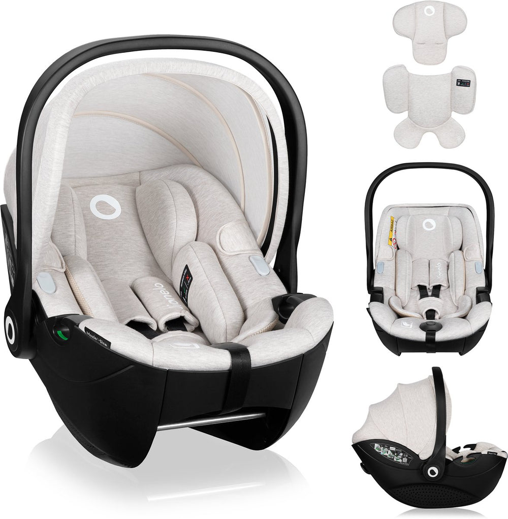 Lionelo moxie i-size baby autostoeltje draagstoel 40-87 cm – vanaf geboorte – achterwaarts (rwf) – isofix compatibel – memory foam – bamboe stof – dri-seat – magnetische gordels – verstelbare hoofdsteun