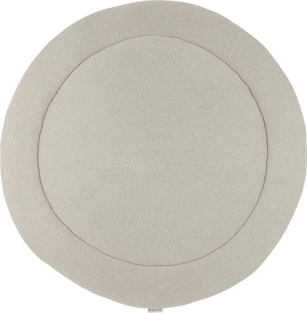 Meyco baby knit basic boxkleed rond - sand melange - ⌀95cm
