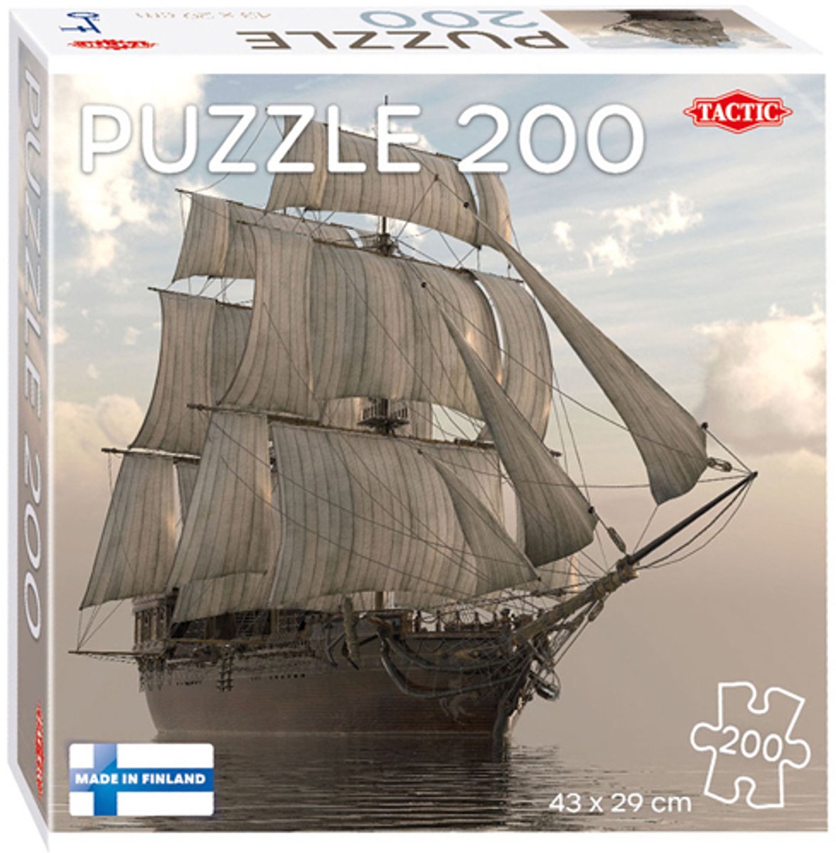 Tactische legpuzzel zeilboot op zee, 200st.