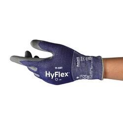 Veiligheidshandschoenen hyflex 11561r100-1p maat 10 donkerblauw pak van 12 paar