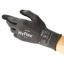 Pic veiligheidshandschoenen hyflex 11840r100-1p maat 10 zwart pak van 12 paar
