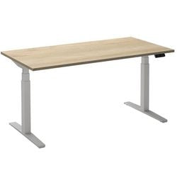 Zit-sta-bureau ceha ade2plhl148q9016rew eiken wit melamine, metaal