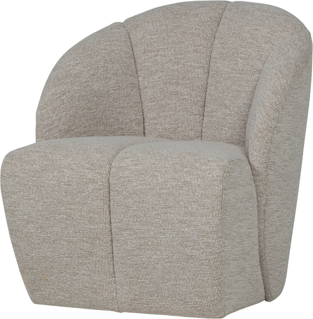 Woood mojo draaifauteuil - bouclé - ecru melange - 75x68x77