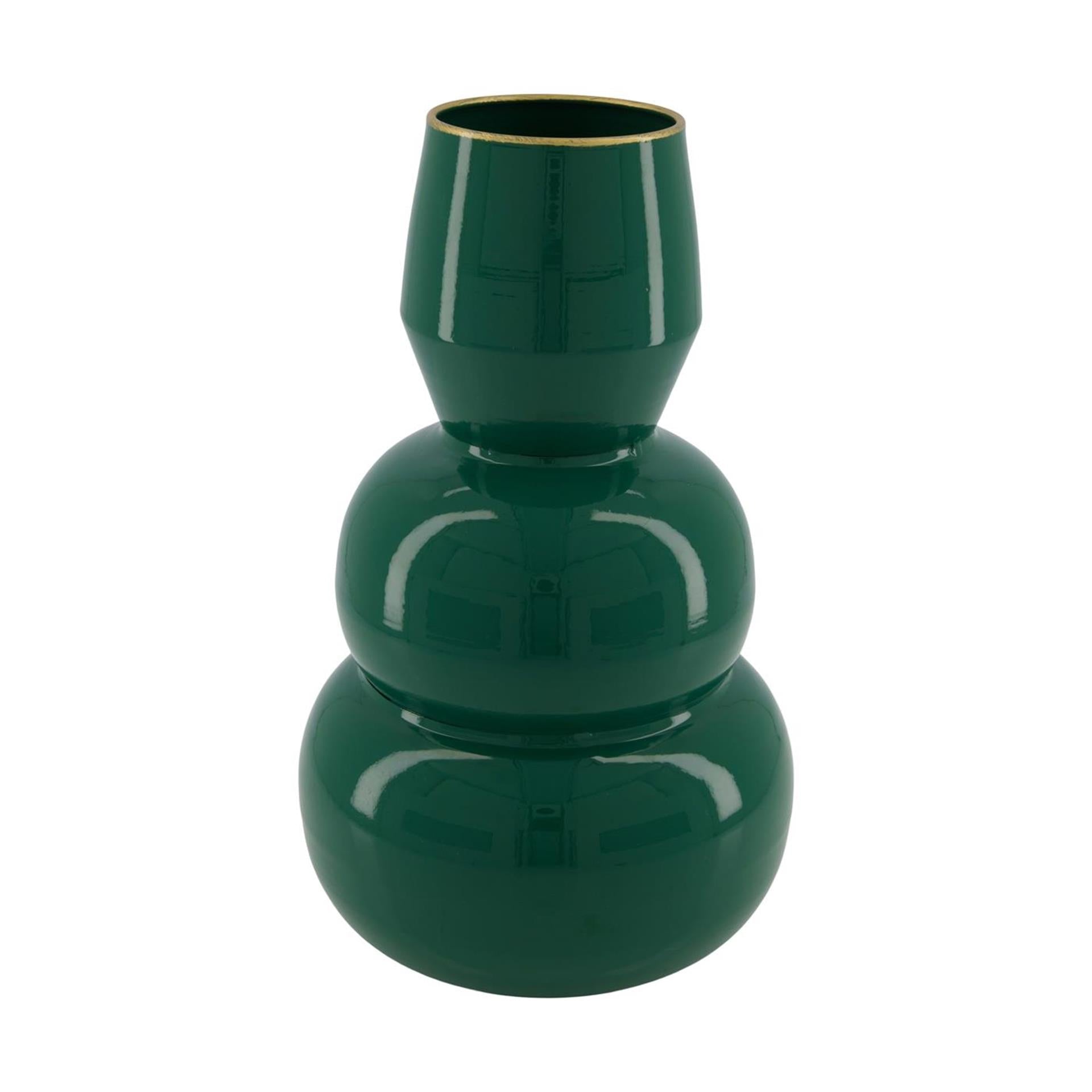 Dijk natural collections vaas metaal groen ø16,8xh28,5cm