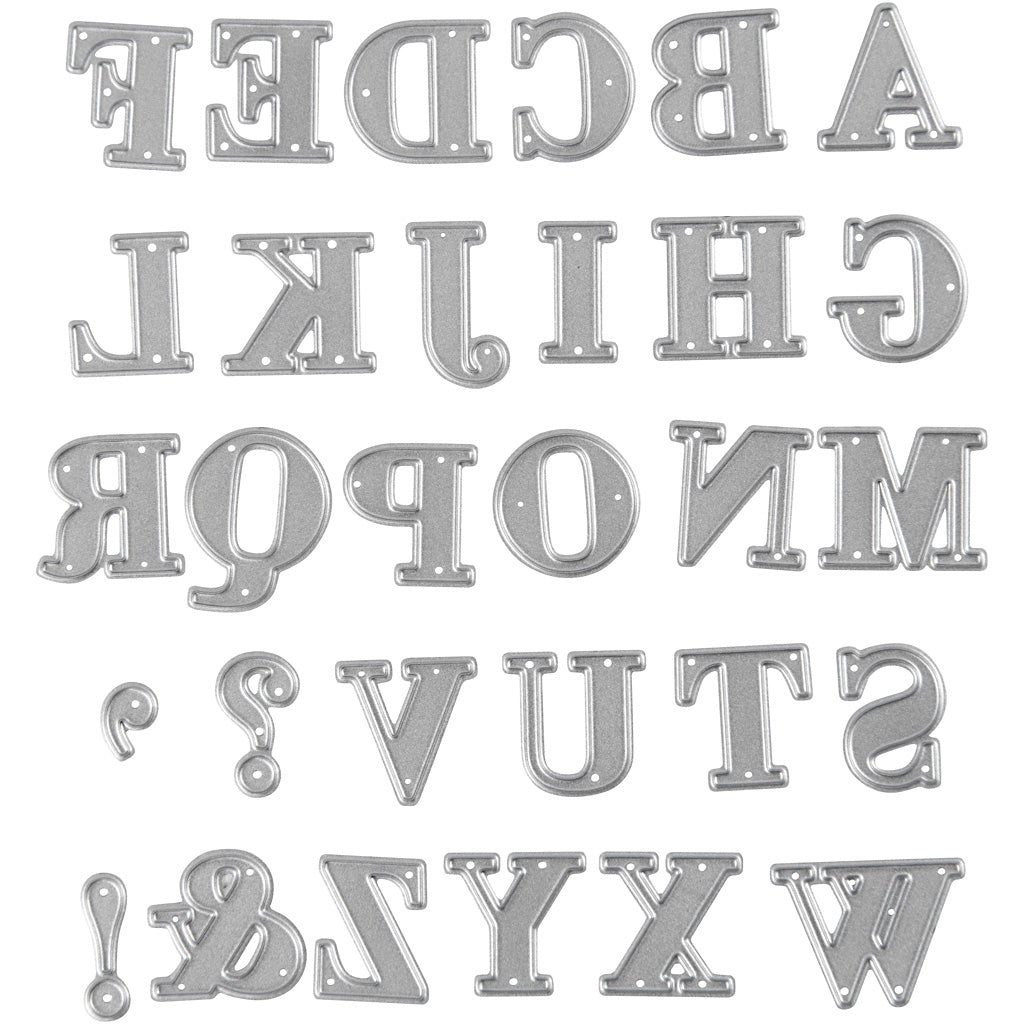 Snijmal, alfabet, afm 2x1,5-2,5 cm, 1 stuk