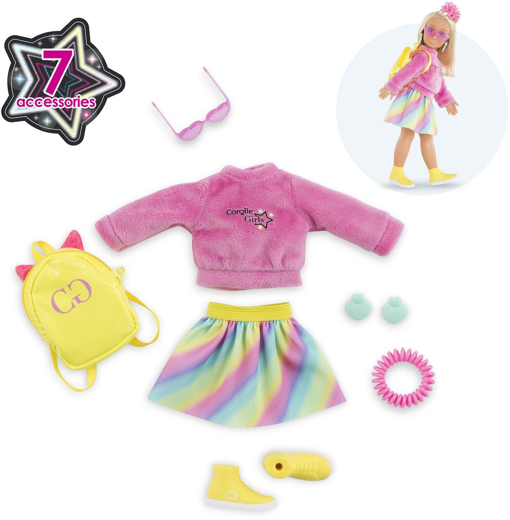 Corolle Girls - Poppenkleertjes Fluo Set Kleedkamer