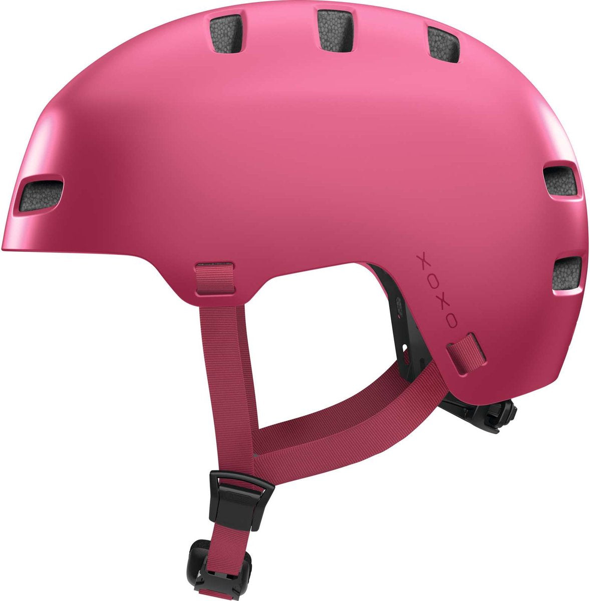 Abus fietshelm xoxo mono red l - 57-61 cm - rood - geschikt voor gebruik op elektrische fietsen - stadsfietsen - 440 g