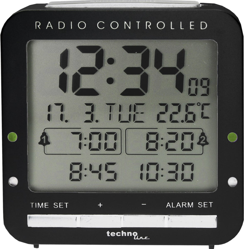 Technoline radio gestuurde wekker - datum en dag weergave - temperatuur - wt 245