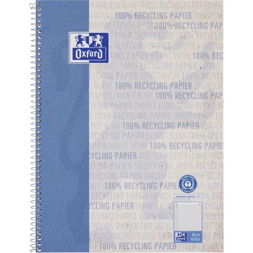 Collegeblok oxford 400159370 a4+ blauw