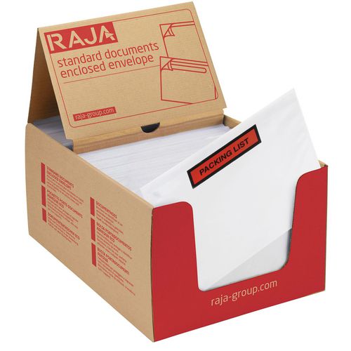 Paklijstenveloppen raja palt05 165 mm polyethyleen, siliconepapier