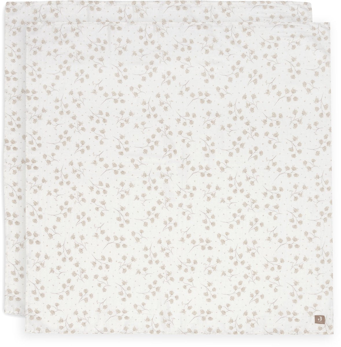 Jollein hydrofiele doek large - 115x115cm - leafy dreams - 2 stuks