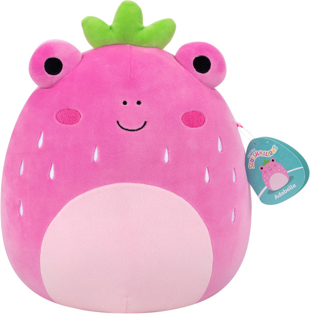 Squishmallows - medium plush 30cm adabelle - pink strawberry frog