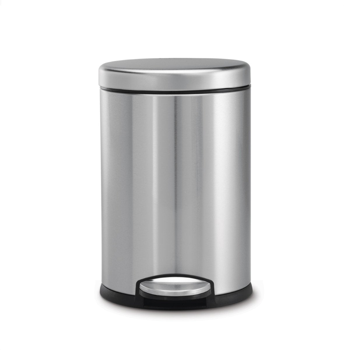 Simplehuman prullenbak rond 4,5 l - zilver - rvs