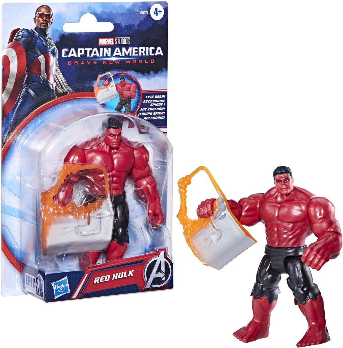 Marvel Avengers 10 cm Captain America Deluxe Red Hulk-film