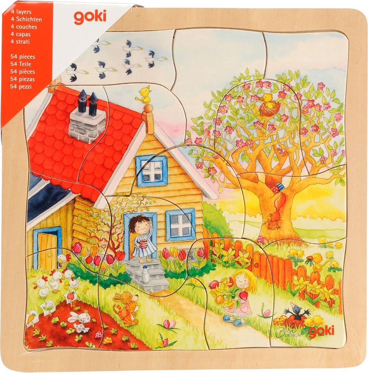 Goki 4-lagen puzzel seizoenen, 54st.