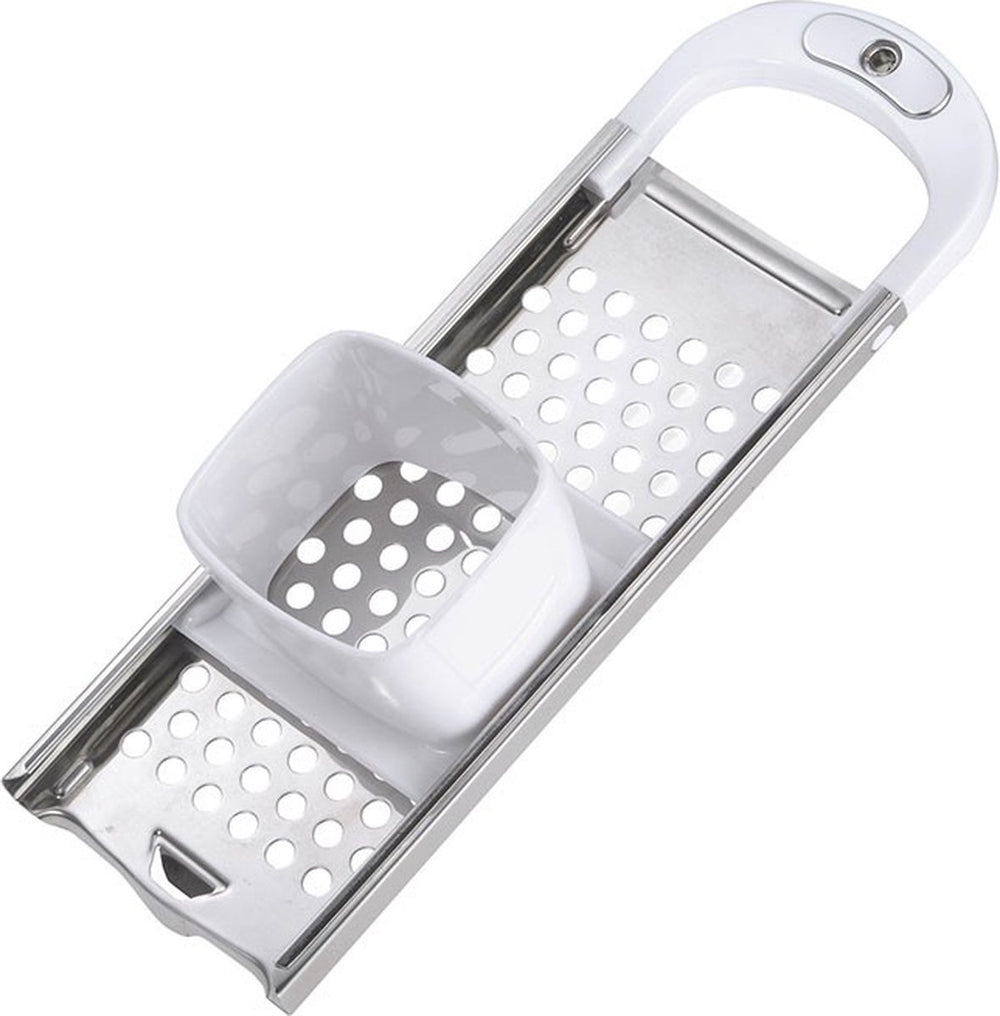 Westmark spätzlehobel met deegschuif, spätzle-schaaf geschikt voor kookpotten tot ø 24, roestvrij staal kunststof, knöpfle, wit zilver, 61122270