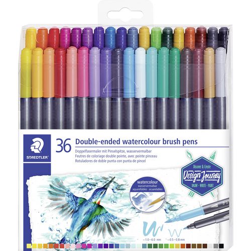 Penseelpen staedtler aquarel niet permanent kleurenassortiment