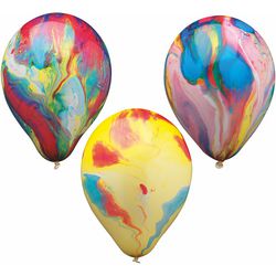 Ballon papstar rond natuurlijk latex multikleur