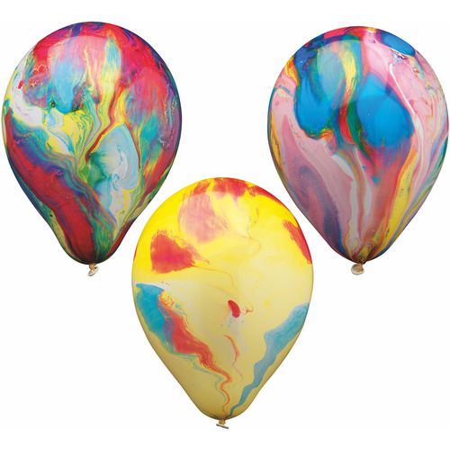 Ballon papstar rond natuurlijk latex multikleur