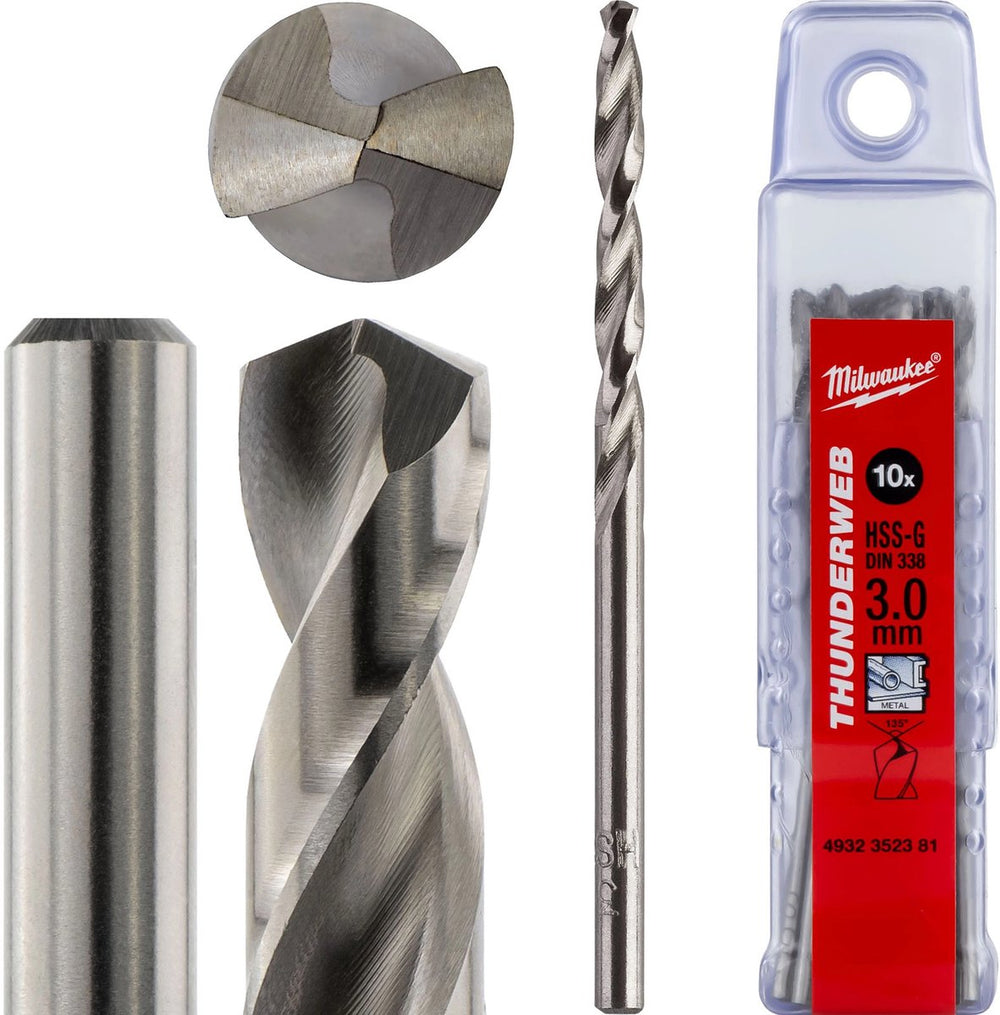 Milwaukee 4932352381 thunderweb hss-g metaalboor - 3 x 33 x 61mm (10st)