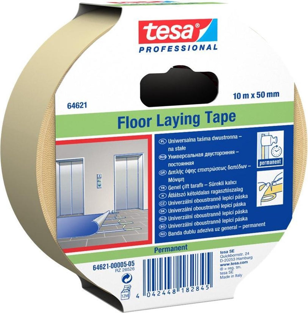 Tesa transparent double-sided self-adhesive tape pp-carrier and synthetic rubber