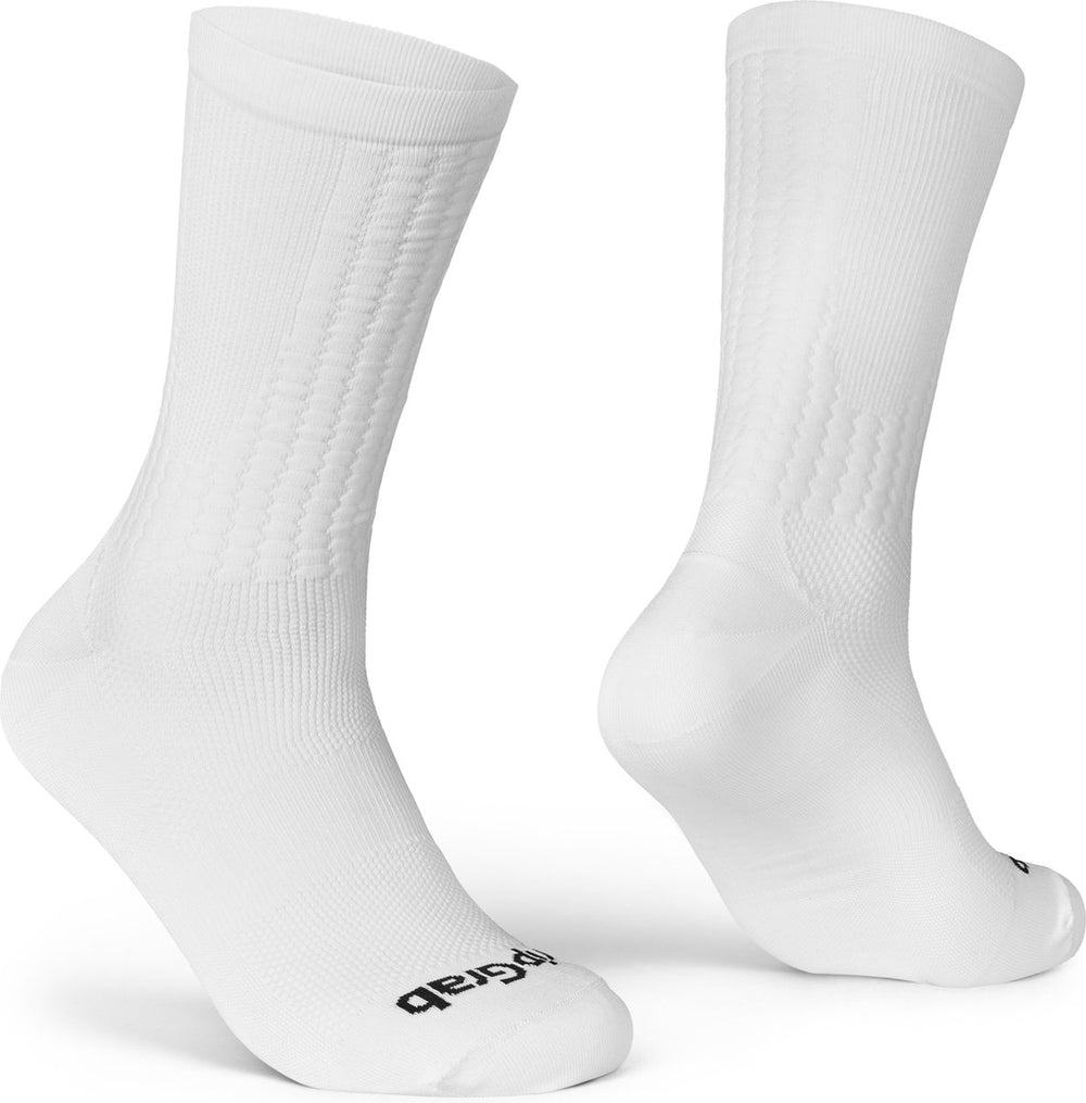 Gripgrab - faststream aero fietssokken hoog performance zomer wielren sokken tijdrijden - unisex - wit - maat m (41-44)