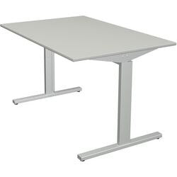Bureau kerkmann 11020411 in hoogte verstelbaar lichtgrijs, zilver