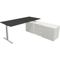 Hoekbureau kerkmann form 2 antraciet, zilver