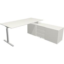 Hoekbureau kerkmann 11026210 form 2 wit, zilver