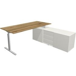 Hoekbureau kerkmann form 2 bruin, zilver