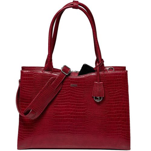 Laptoptas socha so-midi-croco-burgundy kunstleer bordeauxrood