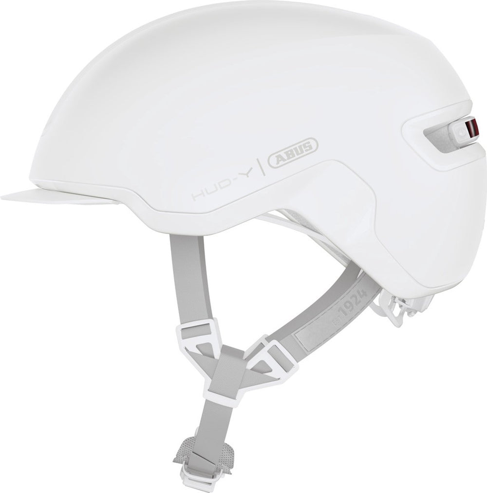 Abus fietshelm hud-y pure white l - 57-61 cm - wit - geschikt voor gebruik op elektrische fietsen - stadsfietsen - 330 g