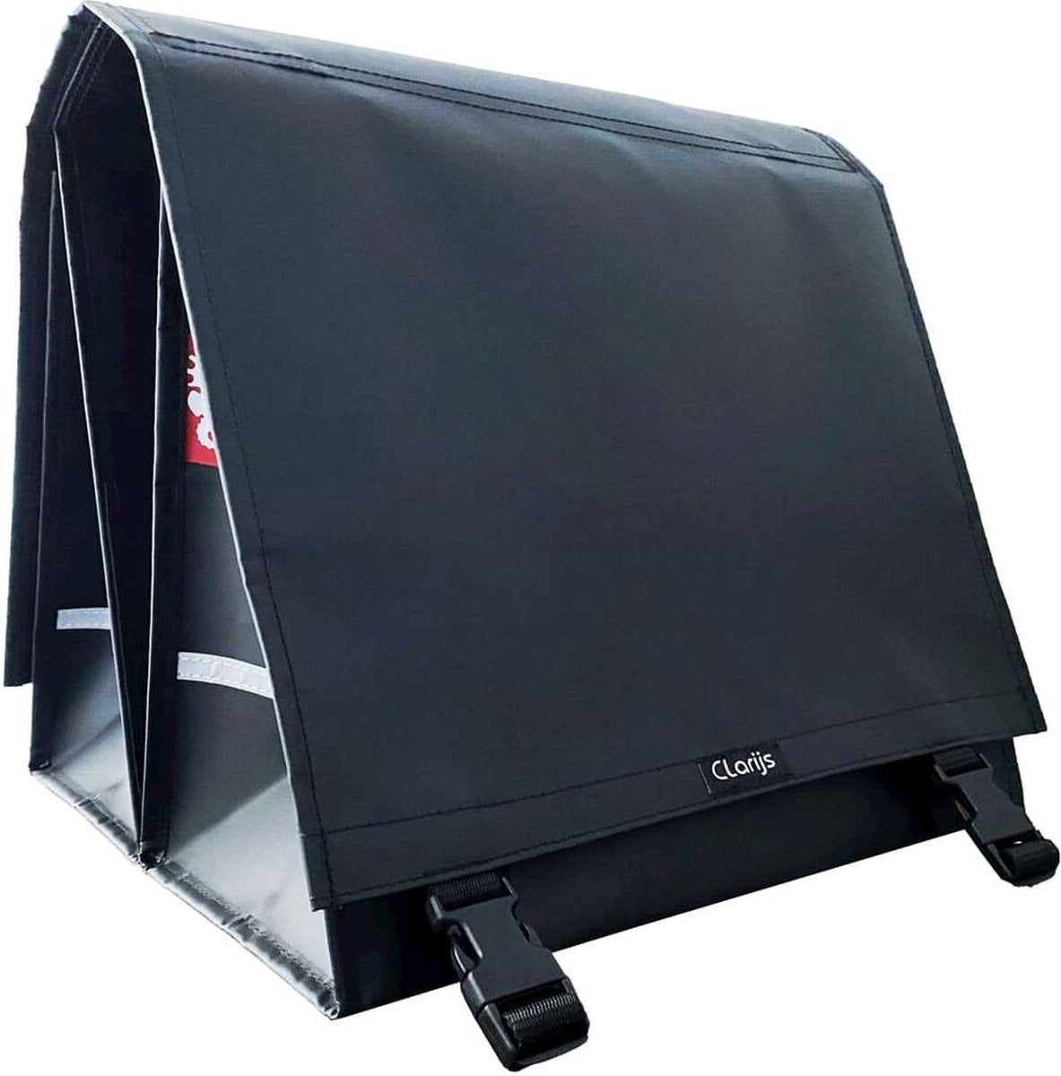 Clarijs fietstas dubbel xl pvc 46l met behuizing mat zwart