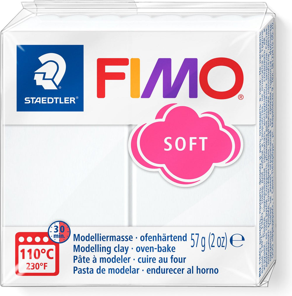 Fimo soft ovenhardende boetseerklei - wit - 57 g