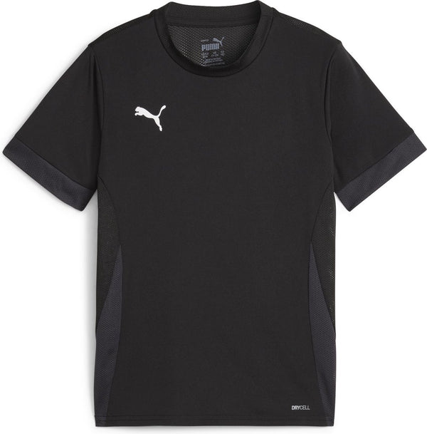 Puma teamgoal matchday jersey jr unisex sportshirt - black- white-flat dark gray 128