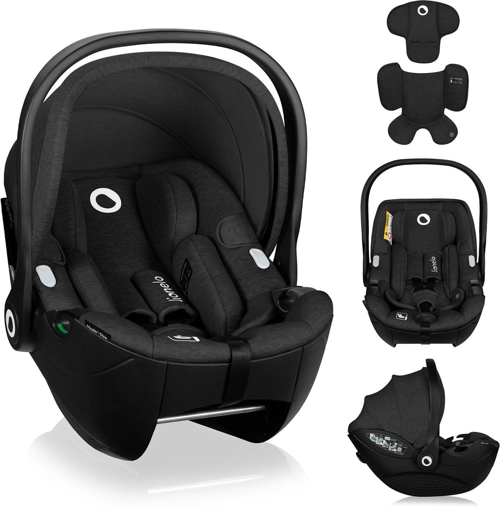Lionelo moxie i-size - autostoel draagstoel vanaf geboorte - 40-87 cm - achterwaarts gericht (rwf) - bamboe stof - dri-seat - lichtgewicht 4,3 kg - isofix compatibel - memory foam - magnetische gordels - zonnekap - verstelbare hoofdsteun