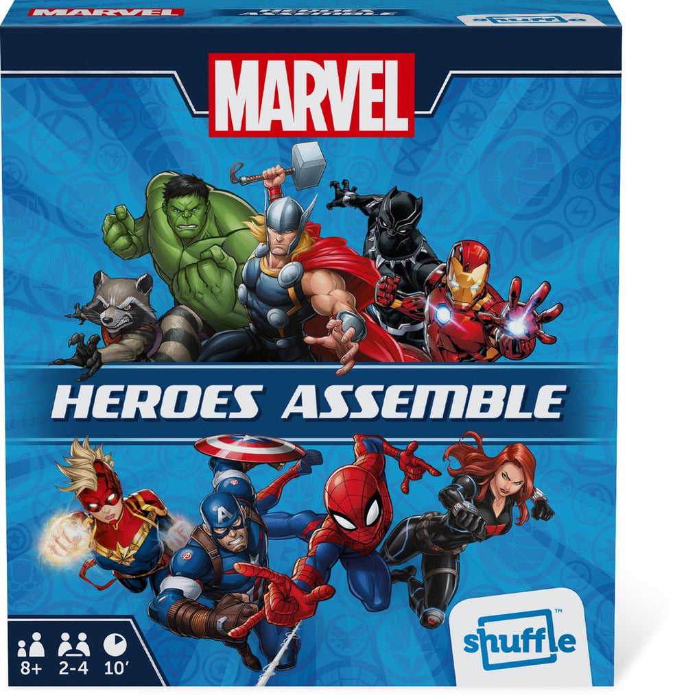 Shuffle - marvel heroes assemble - kaartspel - familiespel - coöperatief kaartspel - voor fans van marvel snap