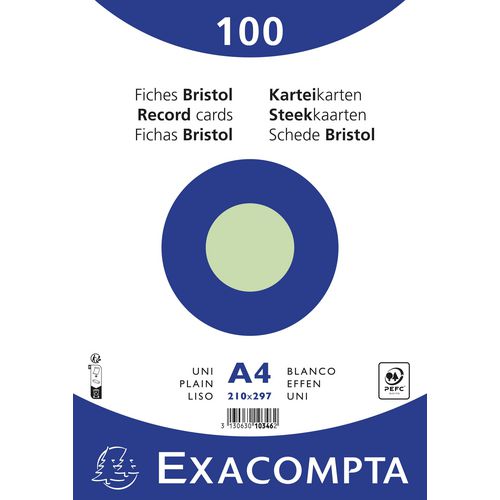 Indexkaarten exacompta 10346e groen papier