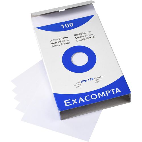 Indexkaarten exacompta 13302e wit papier