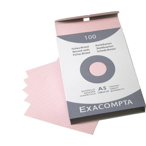 Indexkaarten exacompta 13238e roze papier