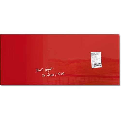 Glasbord sigel gl242 rood 1300x550x15 mm