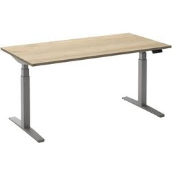Zit-sta-bureau ceha ade2plhl148q9006rew eiken wit melamine, metaal